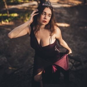 Purple Formal Dress Gown with embellishment